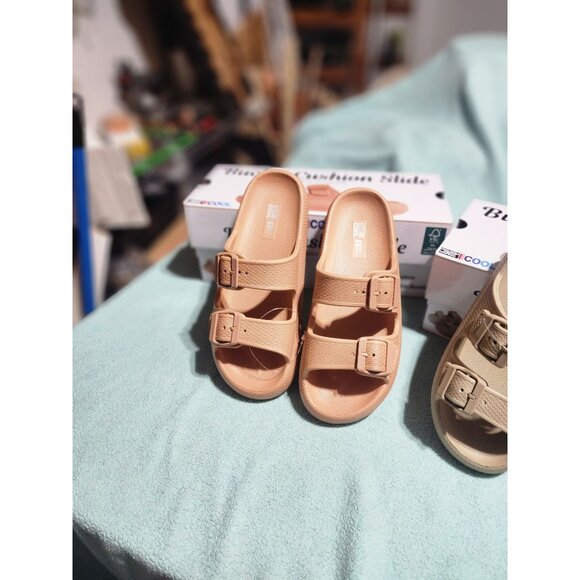 32 Degrees Women's Buckle Cushion Slide Orange S - Picture 2 of 7